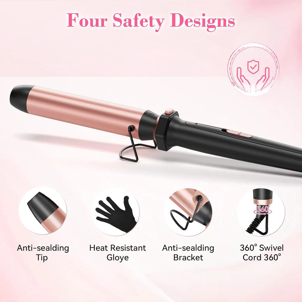 Ufree 7-In-1 Curling Iron Set with Interchangeable Ceramic Barrels, Curling Wand Set with Thermal Brush, Hair Straightener and Wand Curling Iron, Versatile Styling Hair Curlers Set, Gifts for Women