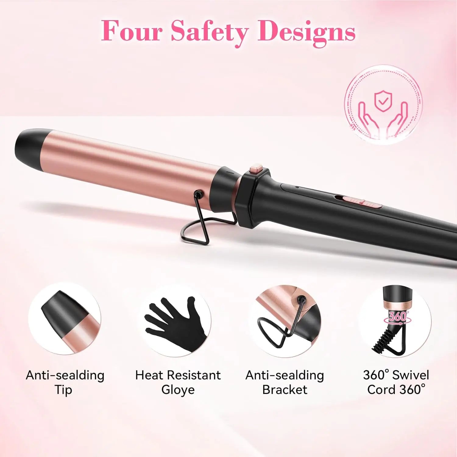 Ufree 7-In-1 Curling Iron Set with Interchangeable Ceramic Barrels, Curling Wand Set with Thermal Brush, Hair Straightener and Wand Curling Iron, Versatile Styling Hair Curlers Set, Gifts for Women
