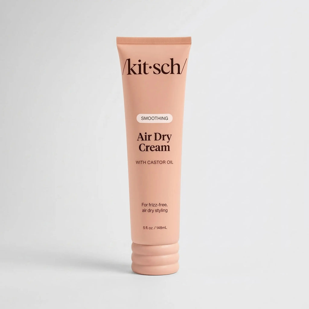Kitsch Smoothing Air Dry Cream with Castor Oil - Vegan & Cruelty-Free Formula for Frizz-Free Styling - 5 Fl Oz / 148 Ml