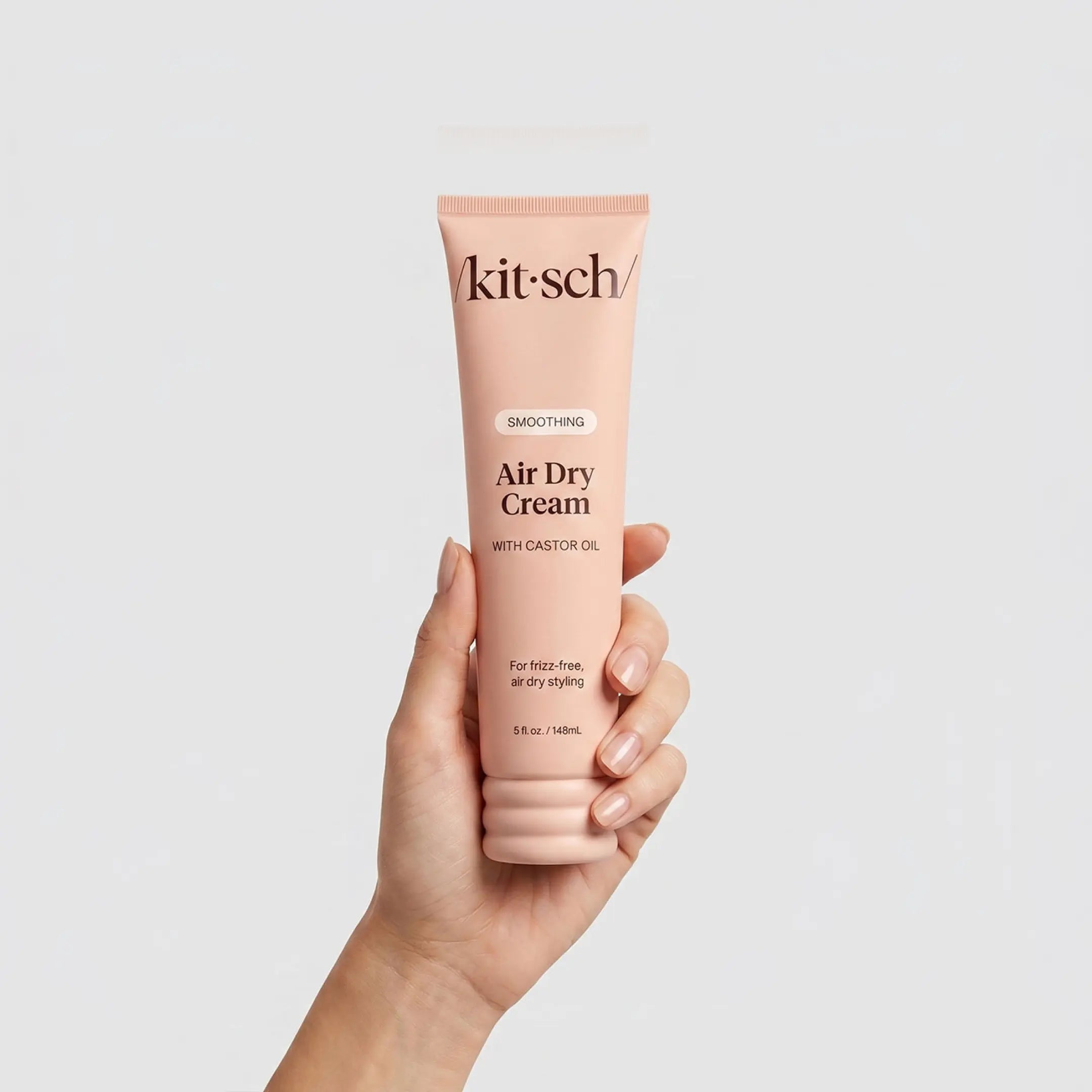 Kitsch Smoothing Air Dry Cream with Castor Oil - Vegan & Cruelty-Free Formula for Frizz-Free Styling - 5 Fl Oz / 148 Ml