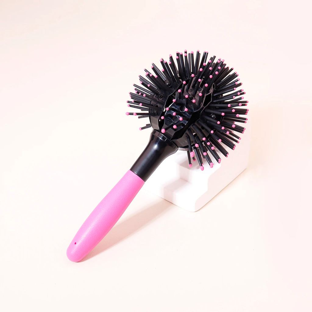 1/3Pcs 3D Curl Hair Brush 360° round Styling Hair Brush Detangling Hairbrush Spherical Ball，Special for Real Hair Wigs